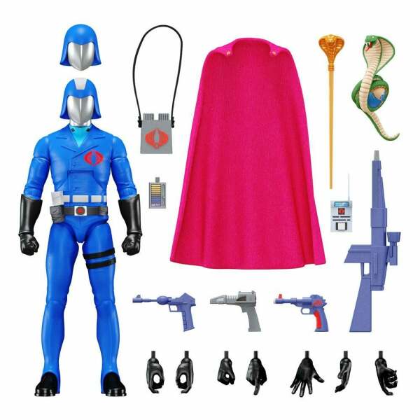Figura Cobra Commander Gi Joe Ultimates Super7 18 Cm