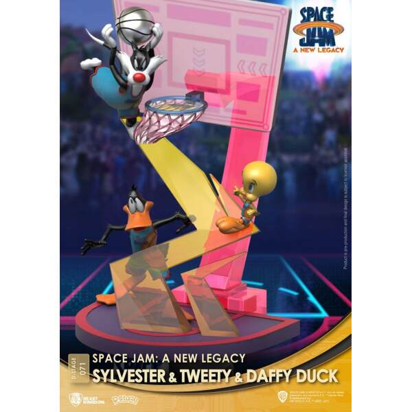 Diorama Sylvester & Tweety & Daffy Duck Space Jam: A New Legacy, PVC D-Stage New Version 15cm Beast Kingdom - Collector4U.com