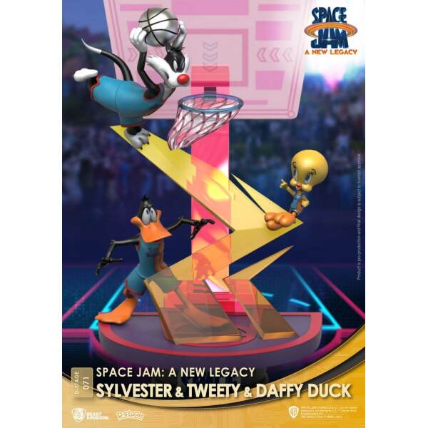Diorama Sylvester & Tweety & Daffy Duck Space Jam: A New Legacy, PVC D-Stage New Version 15cm Beast Kingdom - Collector4U.com