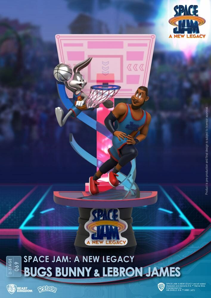 Diorama Bugs Bunny & Lebron James Space Jam: A New Legacy, PVC D-Stage New Version 15cm Beast Kingdom