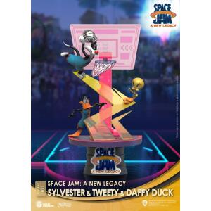 Diorama Sylvester & Tweety & Daffy Duck Space Jam: A New Legacy, PVC D-Stage New Version 15cm Beast Kingdom
