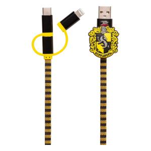 Cable de carga 3in1 Hogwarts Scarf Hufflepuff Harry Potter - Collector4U.com