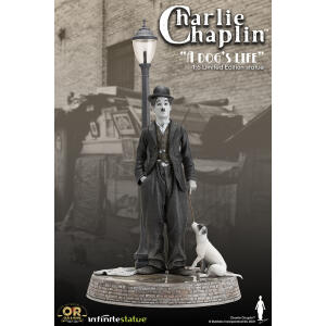 Estatua Charlie Chaplin w/light Old&Rare 40cm Infinite Statue collector4u.com
