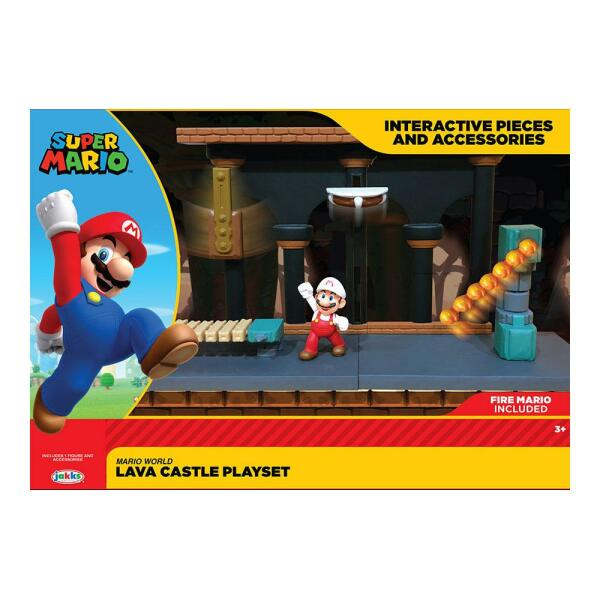 Escenario Super Mario World of Nintendo Juego Lava Castle Jakks Pacific