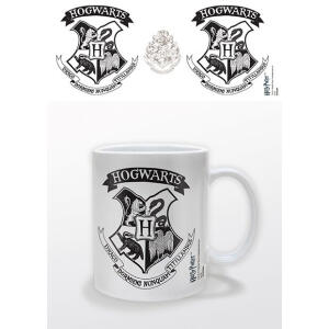 Taza Hogwarts Crest Black Harry Potter - Collector4u.com