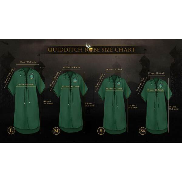 Vestido de Mago Slytherin Harry Potter Personalizable talla XS Cinereplicas - Collector4U.com