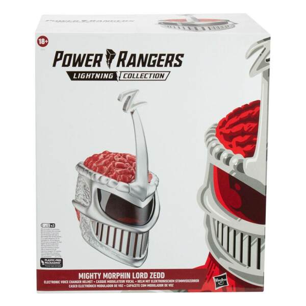 Casco Lord Zedd Mighty Morphin Power Rangers Lightning Collection electrónico con modulador de voz Hasbro - Collector4U.com