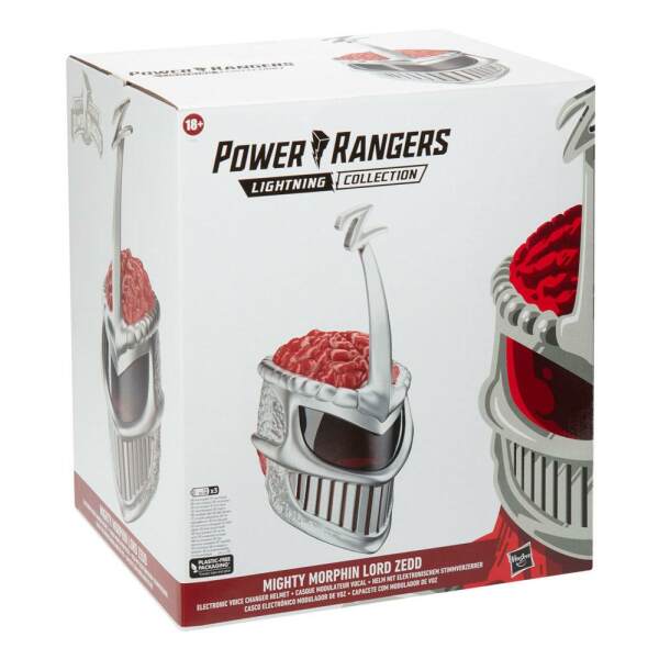 Casco Lord Zedd Mighty Morphin Power Rangers Lightning Collection electrónico con modulador de voz Hasbro - Collector4U.com