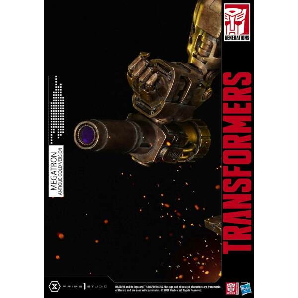 Estatua Megatron Transformers: G1 Antique Gold 60 cm Prime 1 Studio - Collector4U.com
