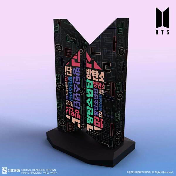 Estatua BTS Logo: Hangeul Edition Premium 18cm Sideshow Collectibles - Collector4U.com