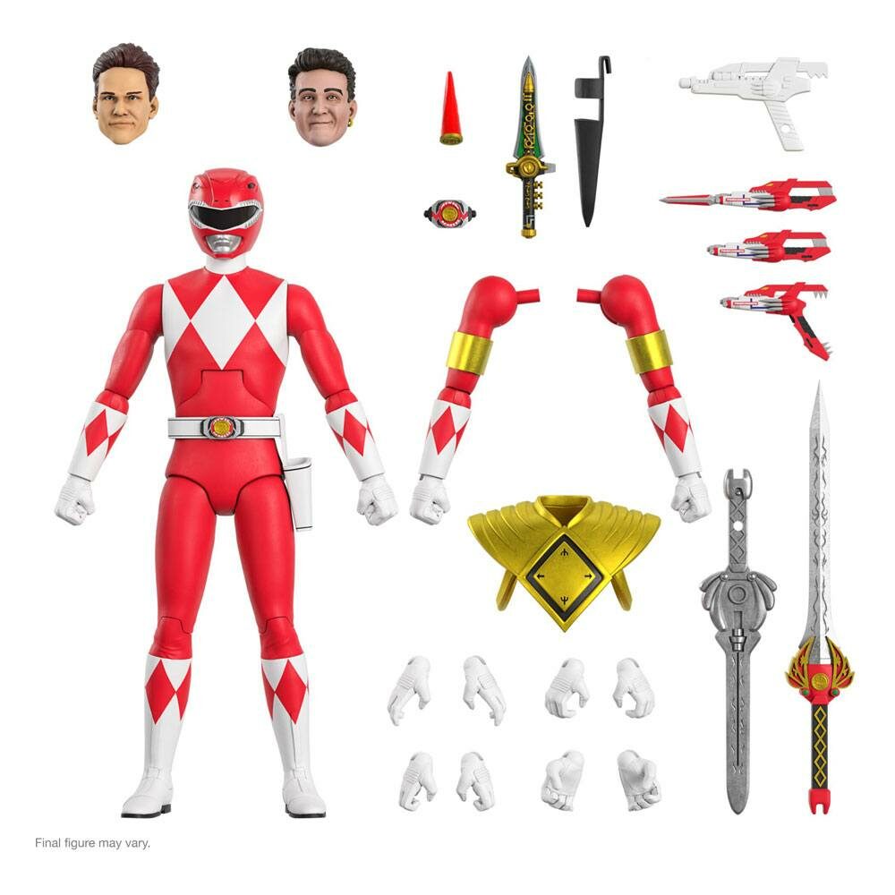 Figura Red Ranger Mighty Morphin Power Rangers Galácticos Ultimates 18 cm Super7