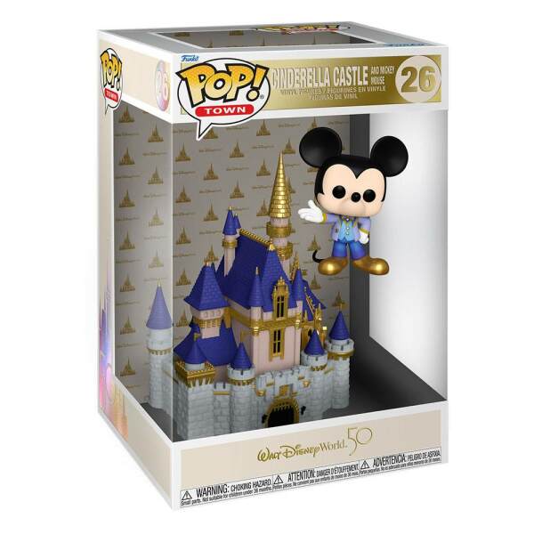 Funko Castle & Mickey Walt Disney World 50th Anniversary POP! Town Vinyl Figura 9cm - Collector4U.com