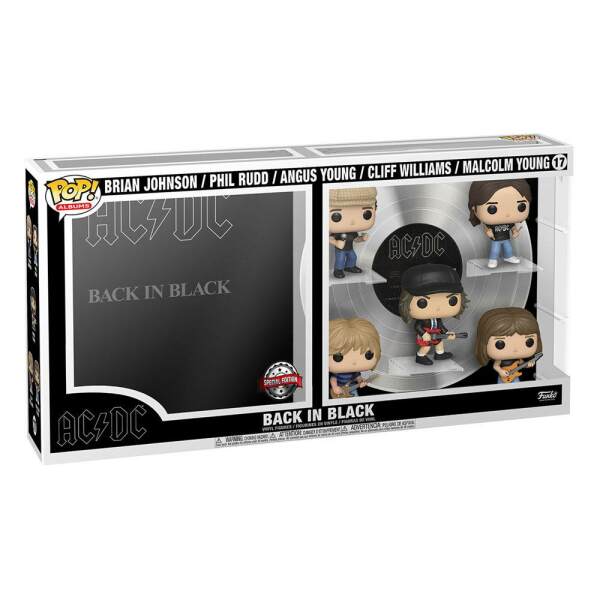 Pack de 5 Funko AC/DC POP! Albums Vinyl Back In Black Figuras 9 cm - Collector4U.com