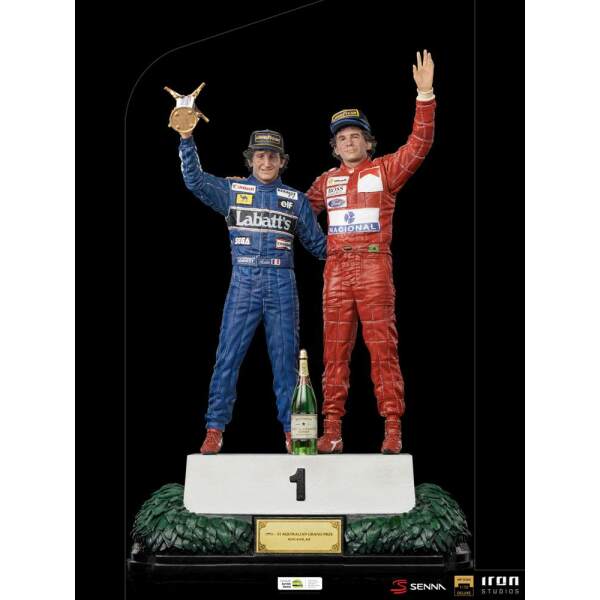 Estatua Alain Prost & Ayrton Senna (The Last Podium 1993) 1/10 Deluxe Art Scale 27cm Iron Studios - Collector4U.com