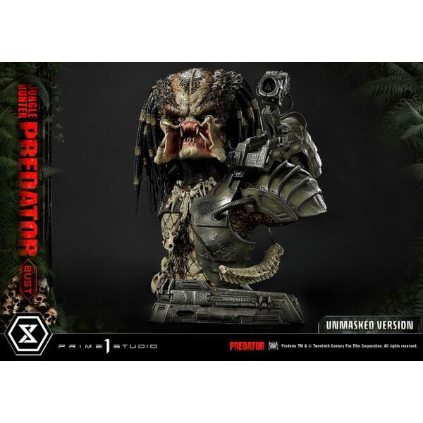 Busto Predator Unmasked Version 1/3 Jungle Hunter Predator 37cm Prime 1 Studio - Collector4U.com