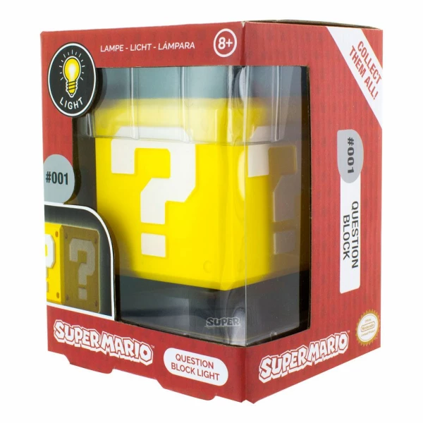 Lámpara 3D Question Block Super Mario 10 cm Paladone - Collector4U.com
