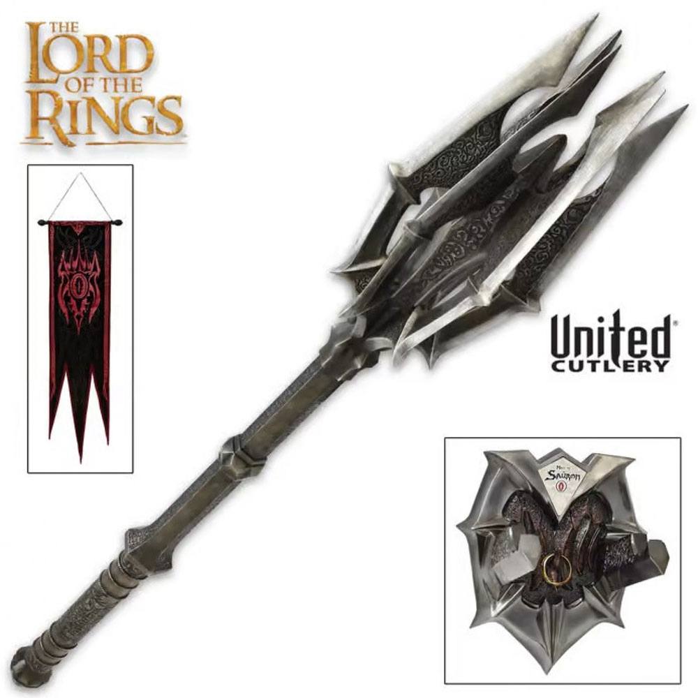 Réplica Mazo de Sauron El Señor de los Anillos 1/1 con Anillo Único United Cutlery