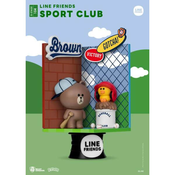 Diorama Sport Club Line Friends PVC D-Stage Closed Box Version 16 cm Beast Kingdom - Collector4U.com
