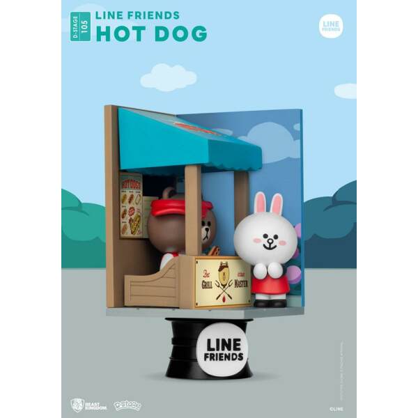 Diorama Hot Dog Line Friends PVC D-Stage 16 cm Beast Kingdom - Collector4U.com