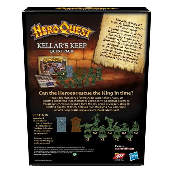 Expansión del Juego de Mesa Kellar's Keep Quest HeroQuest Pack inglés Hasbro - Collector4U.com