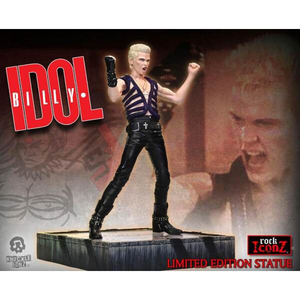 Estatua Billy Idol Rock Iconz Billy Idol II Limited Edition 1/9 22cm Knucklebonz - Collector4U.com