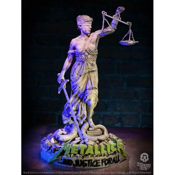 Estatua Metallica Rock Ikonz On Tour Lady Justice Knucklebonz - Collector4U.com