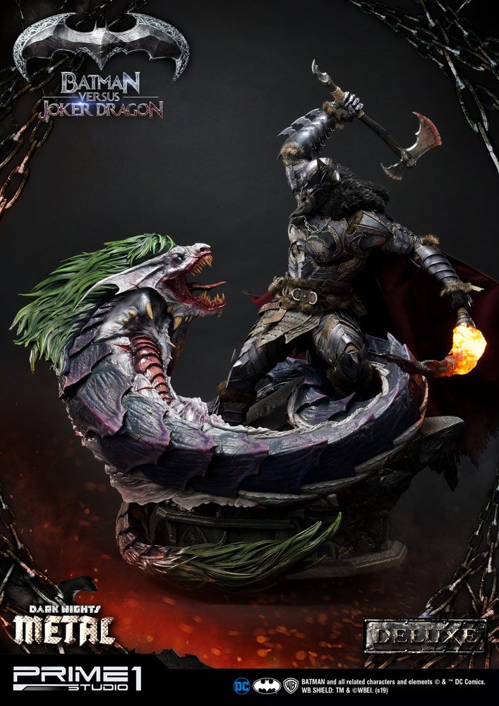 Estatua Batman Versus Joker Dragon Dark Nights: Metal Deluxe Ver. 87 cm