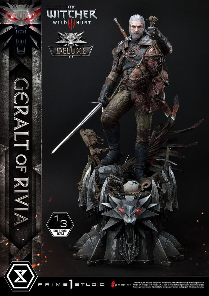 Estatua Geralt von Riva Deluxe Version Witcher 3 Wild Hunt 1/3 88 cm
