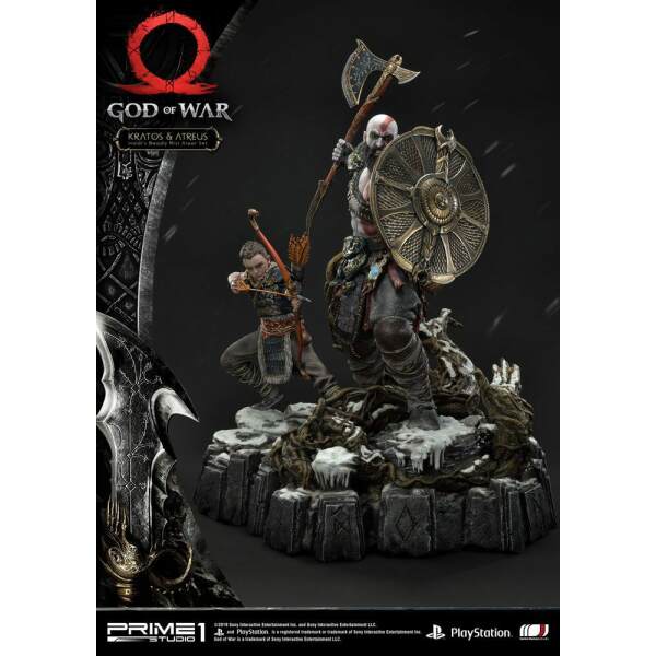 Estatua Kratos & Atreus God of War (2018) 72 cm - Collector4U.com