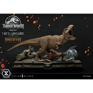 Estatua T-Rex & Carnotaurus Deluxe Version Jurassic World: Fallen Kingdom 1/15 90 cm - Collector4U.com