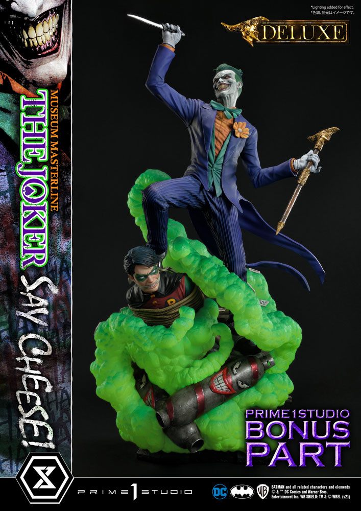 Estatua The Joker Say Cheese Deluxe DC Comics 1/3 Bonus Version 99 cm