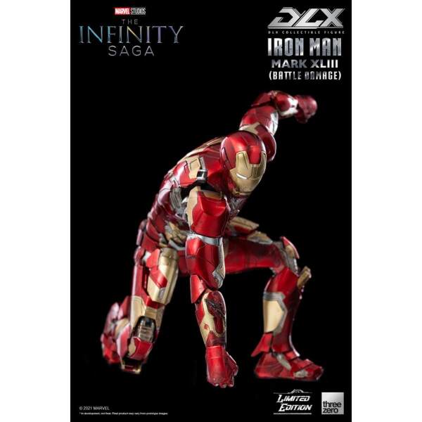 Figura Iron Man Mark 43 Infinity Saga 1/12 DLX (Battle Damage) Limited Edition 17 cm Threezero - Collector4U.com