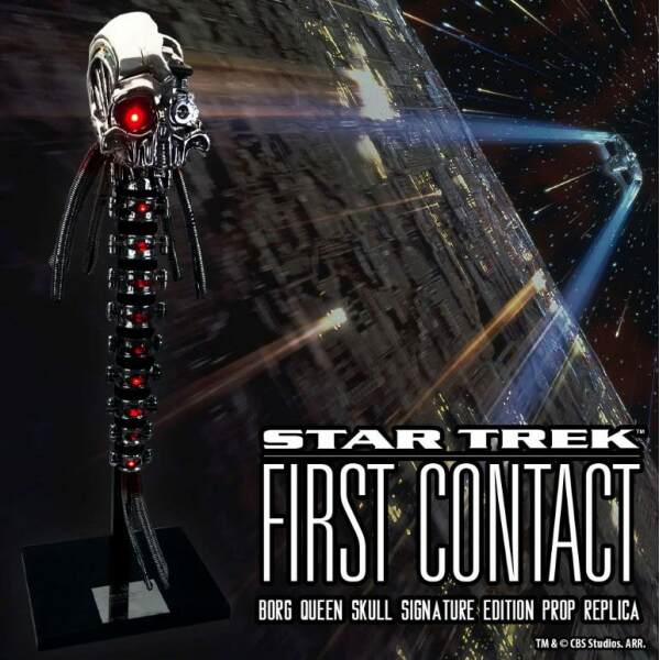 Réplica Borg Queen Skull Star Trek: Primer contacto 1/1 Signature Edition 89 cm - Collector4U.com