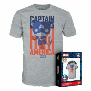 Camiseta Capitán América POP! Marvel Tees talla L - Collector4u.com