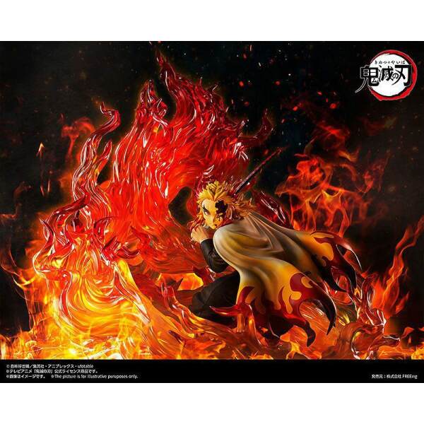 Estatua Kyojuro Rengoku Demon Slayer: Kimetsu no Yaiba 1/4 Complete Edition 72 cm - Collector4U.com