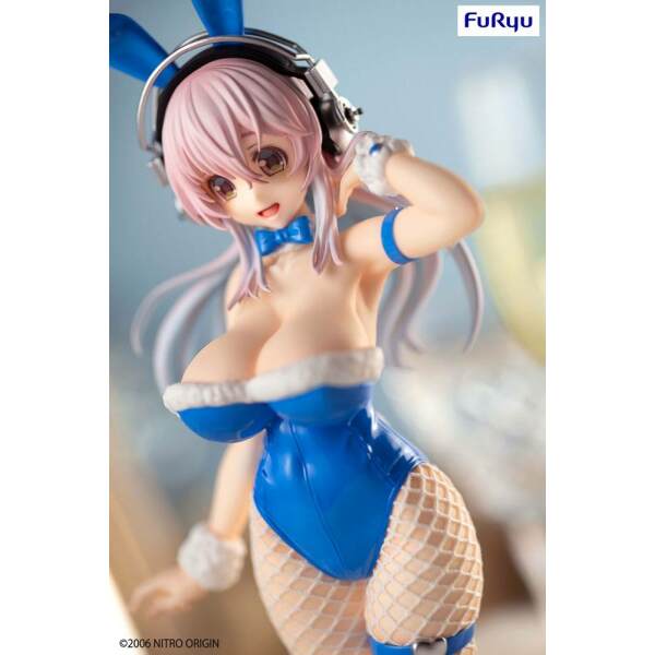 Estatua Super Sonico Blue Rabbit Ver. Super Sonico PVC BiCute Bunnies 30cm Furyu - Collector4U.com