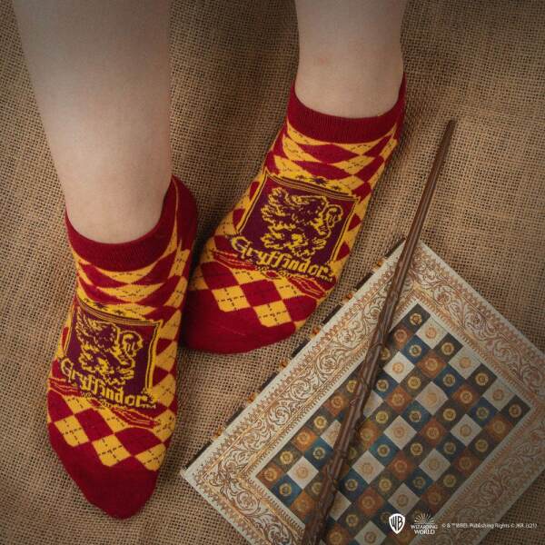 Pack de 3 Pares de calcetines tobilleros Gryffindor Harry Potter Cinereplicas - Collector4U.com