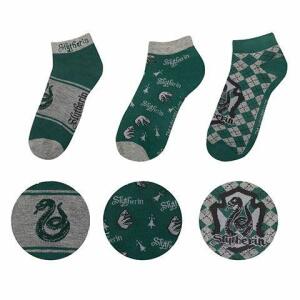 Pack de 3 Pares de calcetines tobilleros Slytherin Harry Potter Cinereplicas collector4u.com