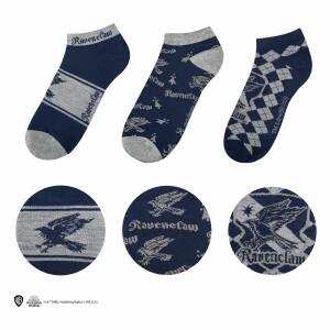 Pack de 3 Pares de calcetines tobilleros Ravenclaw Harry Potter Cinereplicas - Collector4u.com