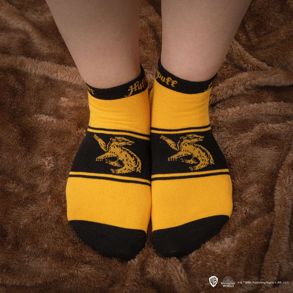 Pack de 3 Pares de calcetines tobilleros Hufflepuff Harry Potter Cinereplicas - Collector4U.com