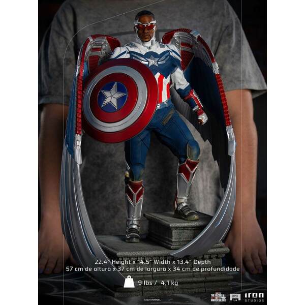 Estatua Captain America Sam Wilson The Falcon and the Winter Soldier Legacy Replica 1/4 (Complete) - Collector4U.com