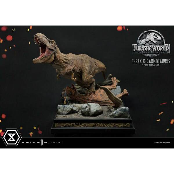Estatua T-Rex & Carnotaurus Jurassic World: Fallen Kingdom 1/15 90 cm - Collector4U.com