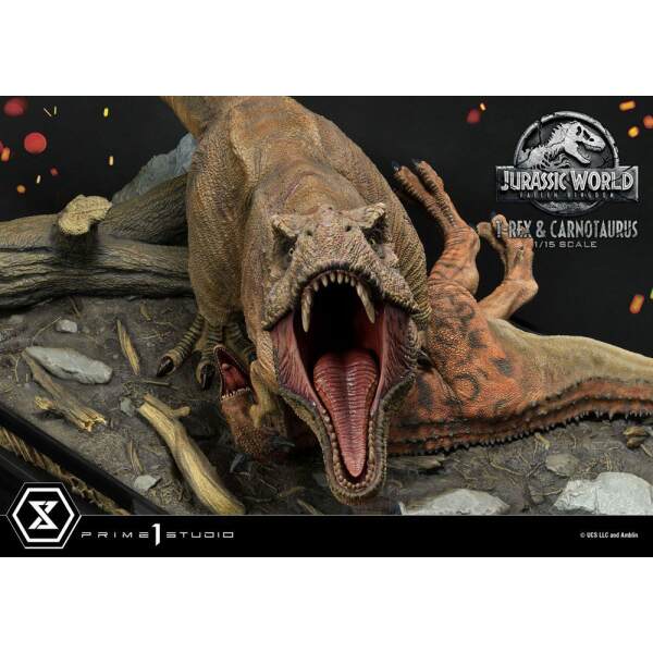 Estatua T-Rex & Carnotaurus Jurassic World: Fallen Kingdom 1/15 90 cm - Collector4U.com