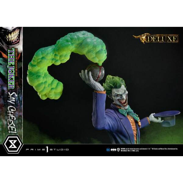 Estatua The Joker Say Cheese Deluxe DC Comics 1/3 Bonus Version 99 cm - Collector4U.com