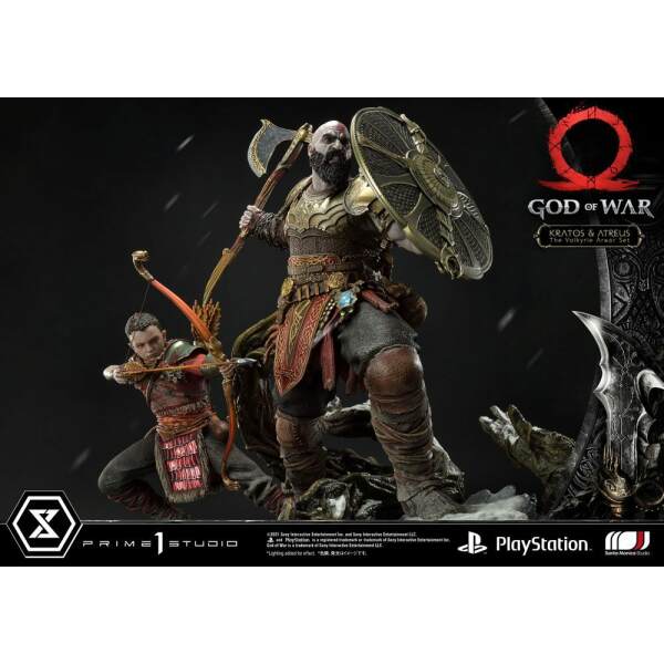 Estatua Kratos and Atreus in the Valkyrie God of War Premium Masterline Series 72 cm - Collector4U.com