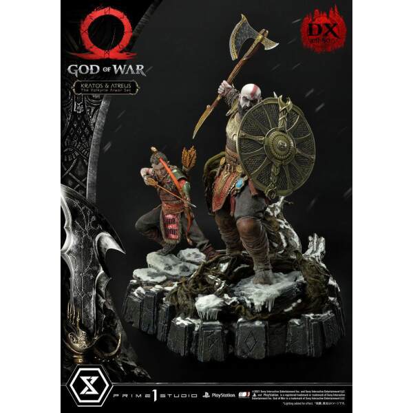 Estatua Kratos and Atreus in the Valkyrie God of War Premium Masterline Series (Deluxe) 72 cm - Collector4U.com