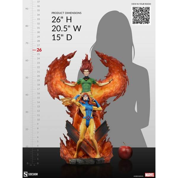 Maqueta Phoenix and Jean Grey Marvel Maquette 66 cm Sideshow - Collector4U.com