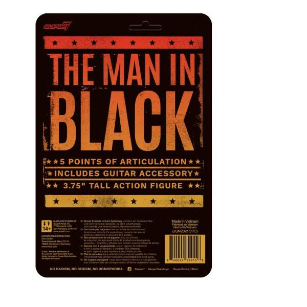Figura Johnny Cash The Man In Black ReAction 10cm Super7 - Collector4U.com