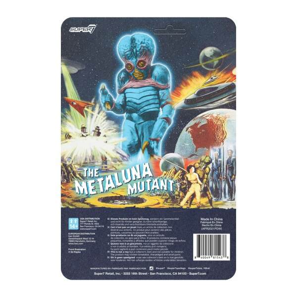 Figura The Metaluna Mutant Original Universal Monsters ReAction (Blue Glow) 10 cm Super7 - Collector4U.com