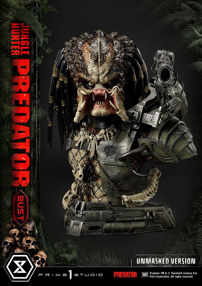 Busto Predator Unmasked Version 1/3 Jungle Hunter Predator 37cm Prime 1 Studio